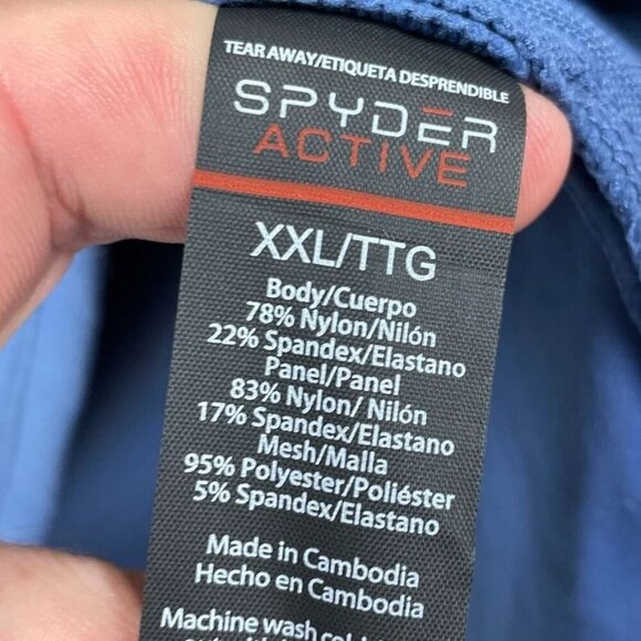 Spyder Active Womens Blue Long Sleeve Top XXL 6703 - Picture 7 of 9
